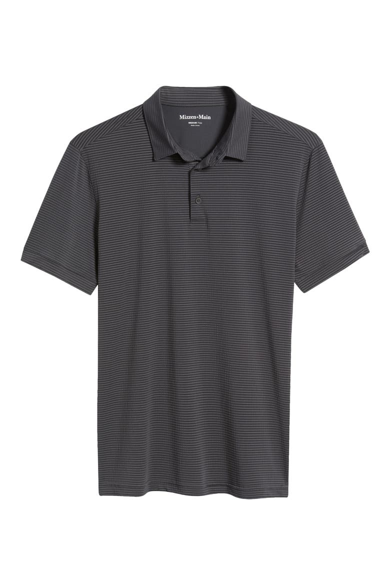 Copa Pinstripe Polo, Alternate, color, PEWTER