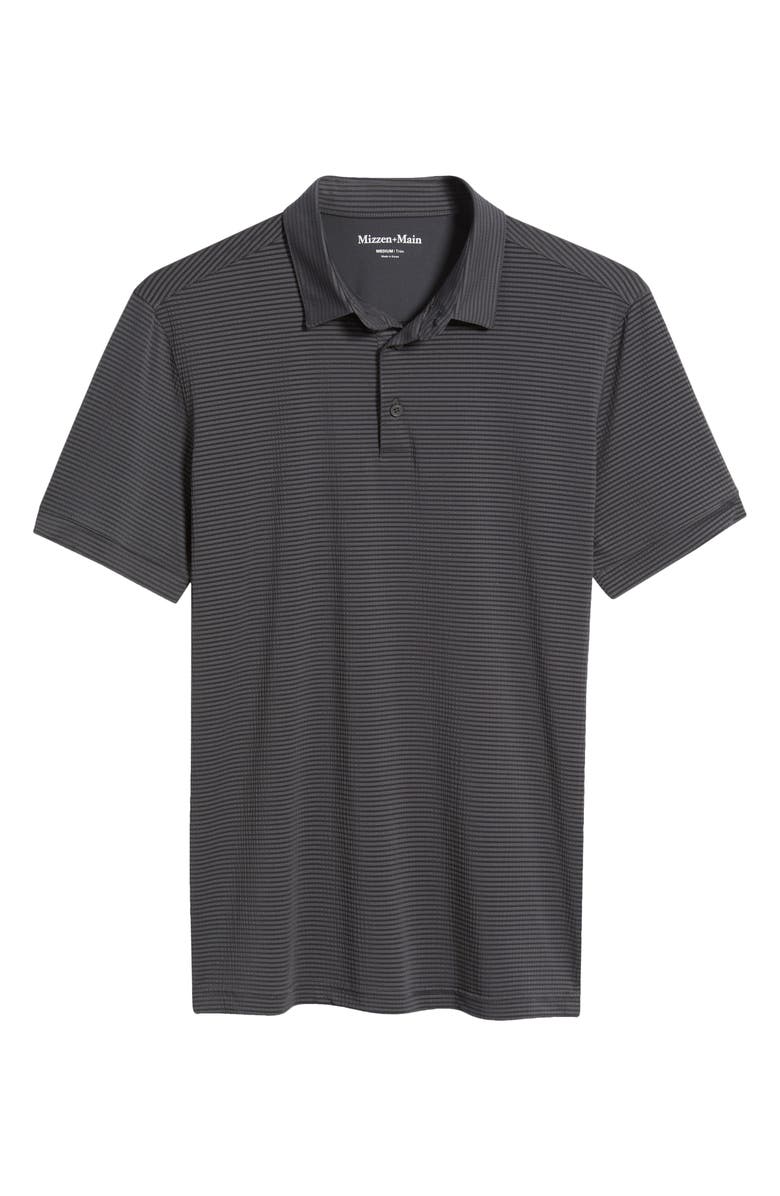Mizzen+Main Copa Pinstripe Polo, Alternate, color, Pewter