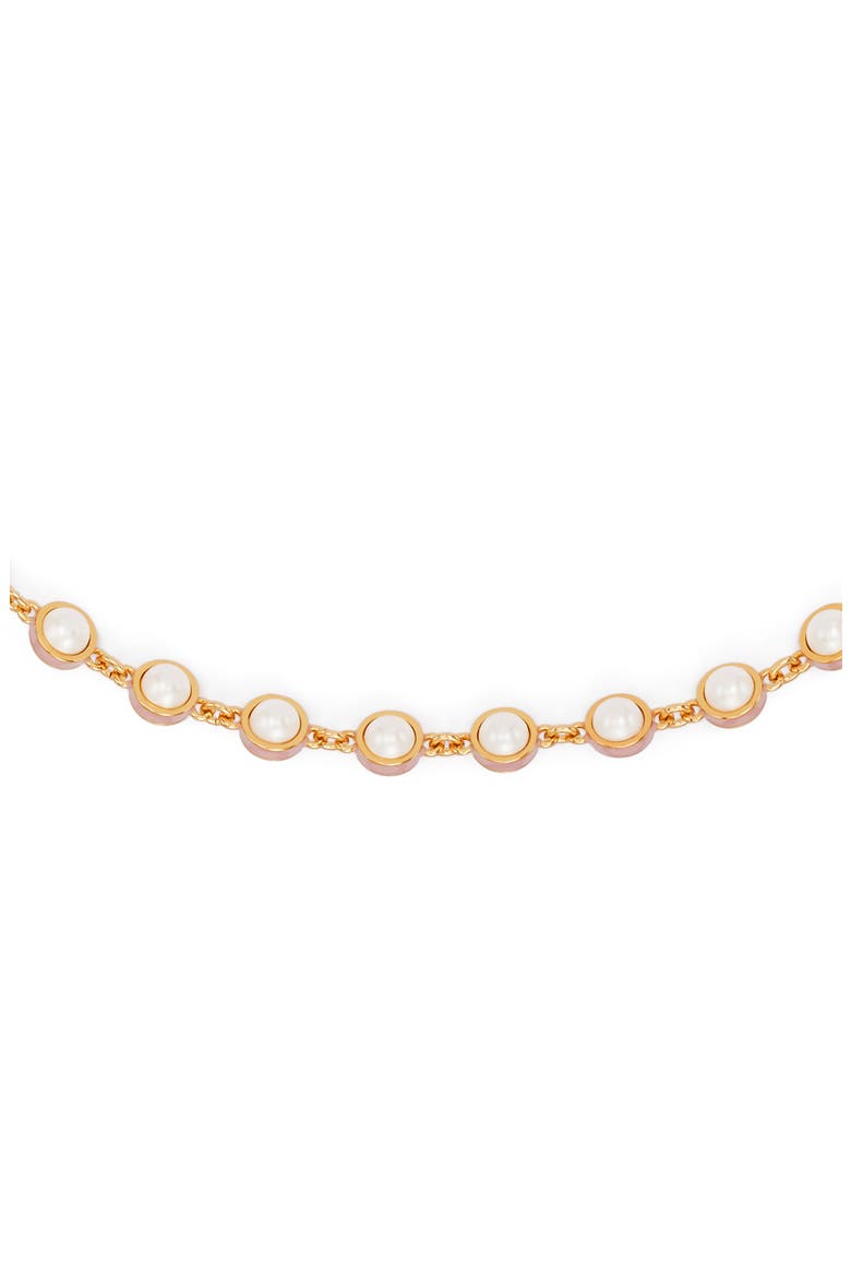 Moondance Faux Pearl Necklace, Alternate, color, LIGHT BRASS / PEARL / PINK