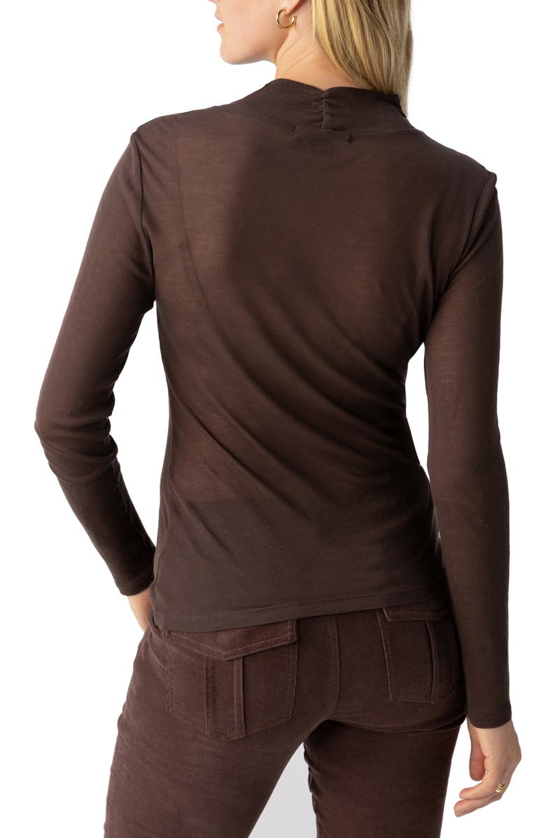 Sanctuary The Semisheer Mock Neck Knit Top, Alternate, color, 