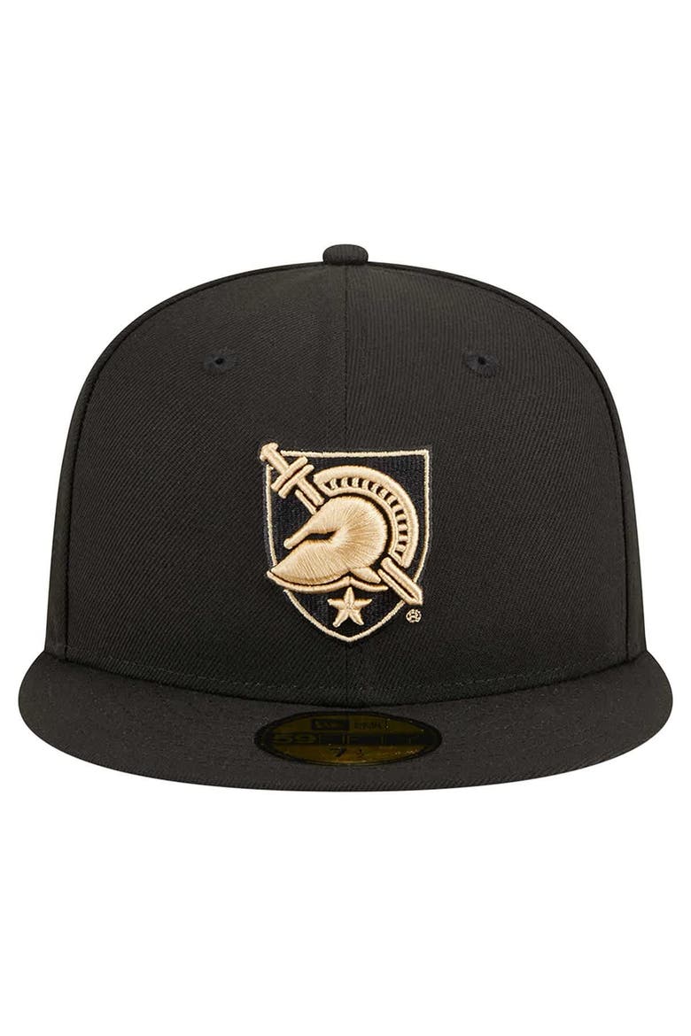 Men's New Era Black Army Black Knights 59FIFTY Fitted Hat, Alternate, color, Black
