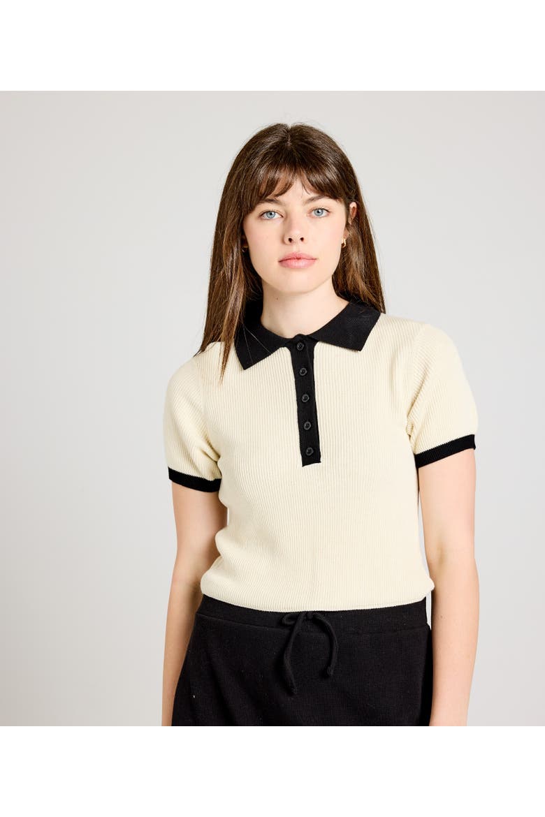 Zuri Sweater, Alternate, color, Pearl / Black