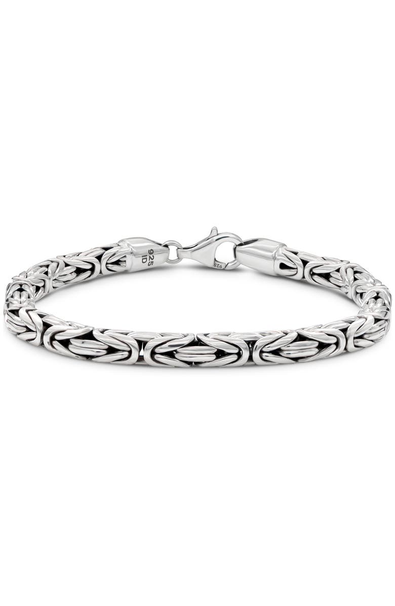DEVATA Borobudur Chain Bracelet in Sterling Silver, 5mm, Main, color, Silver