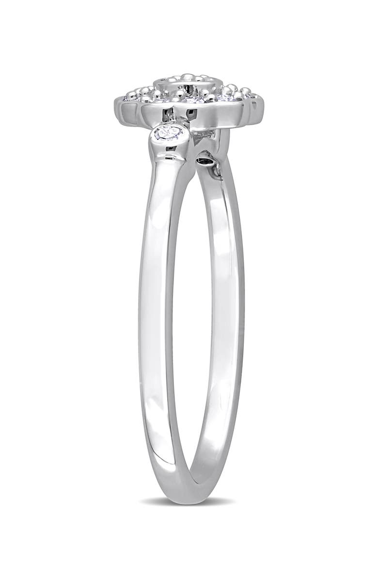 DELMAR Floral Diamond Ring - 0.21ct., Alternate, color, Silver