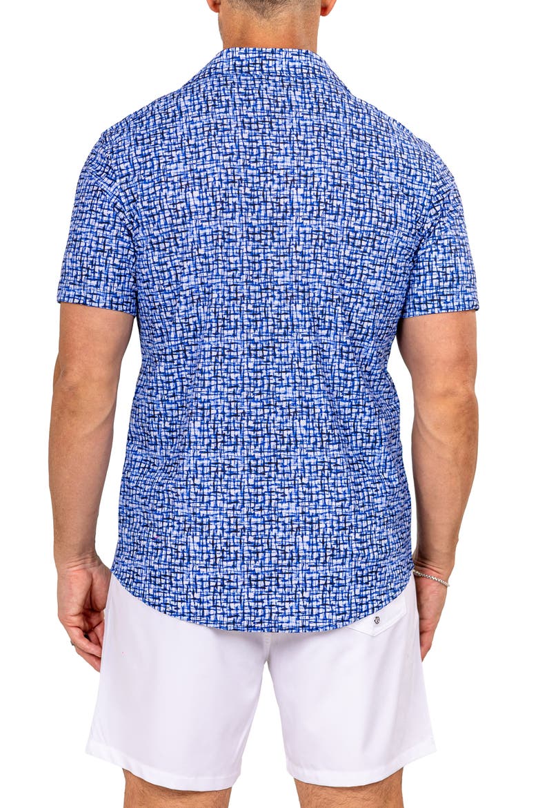 Marthy Blue Camp Shirt, Alternate, color, BLUE