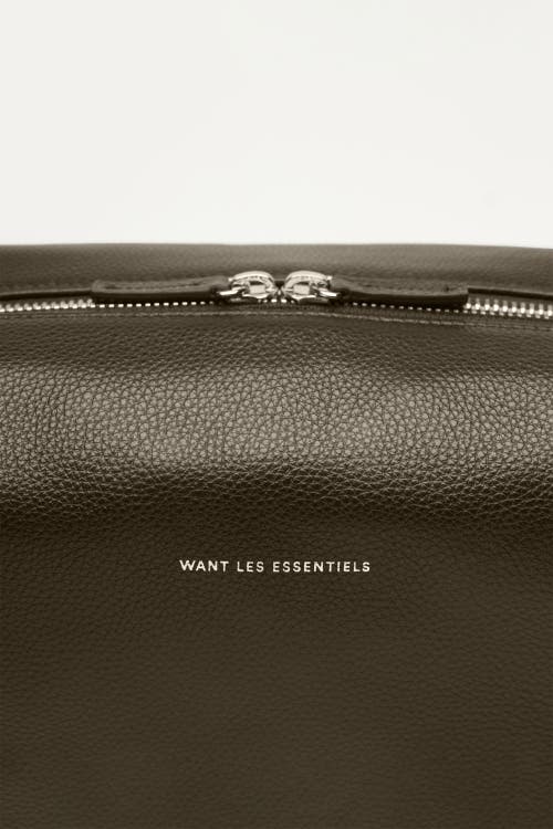 Want Les Essentiels De La Vie Want Les Essentiels Kenyatta Pebble Grained Leather Toiletry Bag In Dark Brown