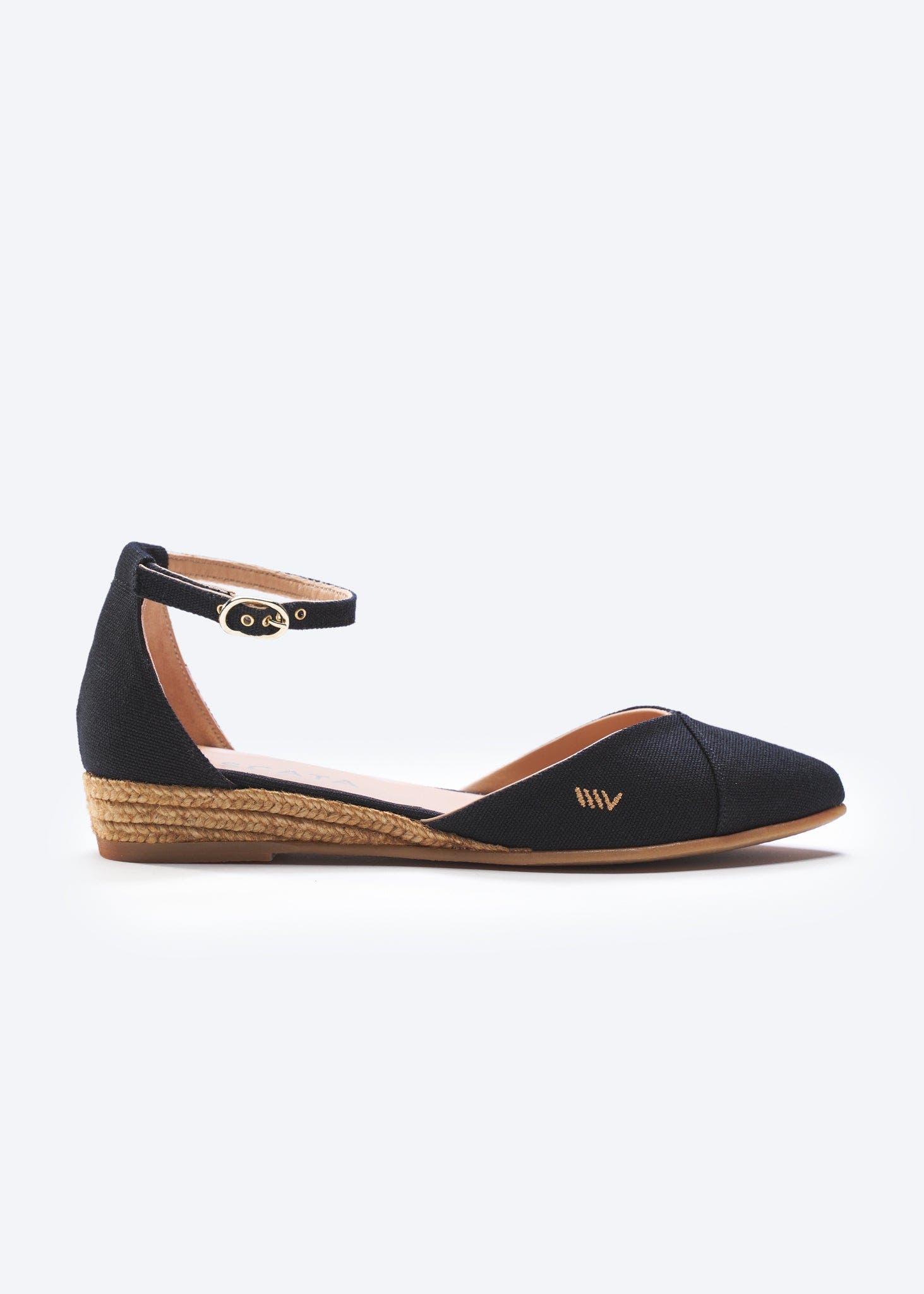 VISCATA Montroig Canvas Espadrille Flats, Alternate, color, Black