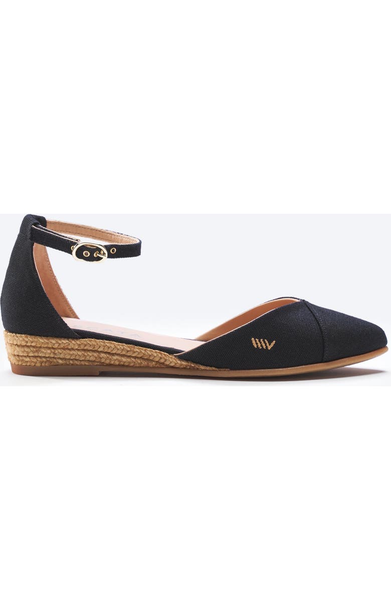 VISCATA Montroig Canvas Espadrille Flats, Alternate, color, Black