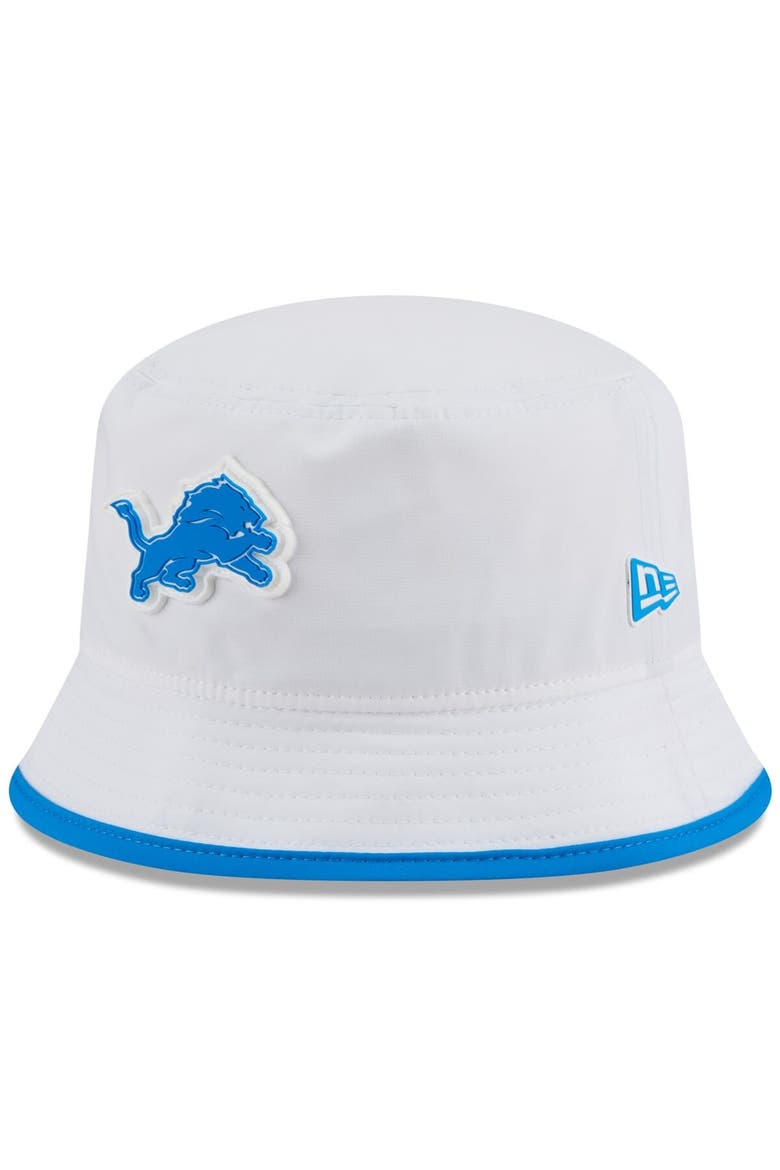 Men's New Era  White Detroit Lions 2025 NFL Training Camp Stretch Bucket Hat, Main, color, White