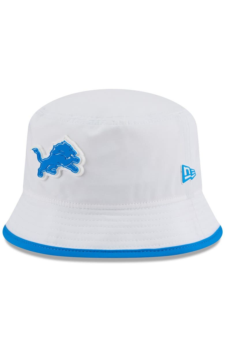 New Era Men's New Era White Detroit Lions 2025 NFL Training Camp Stretch Bucket Hat, Main, color, White