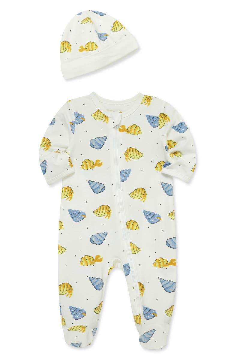 FOCUS Seaside Footie & Cap Set, Alternate, color,