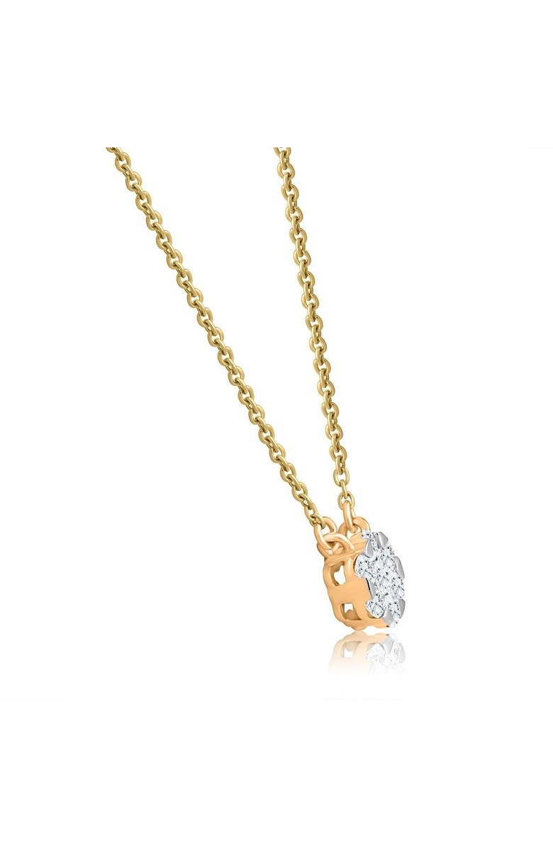 Bliss Diamond 1/4Ct TW Lab Grown Diamond Halo Round Pendant Gold Women's Necklace 18", Alternate, color, 