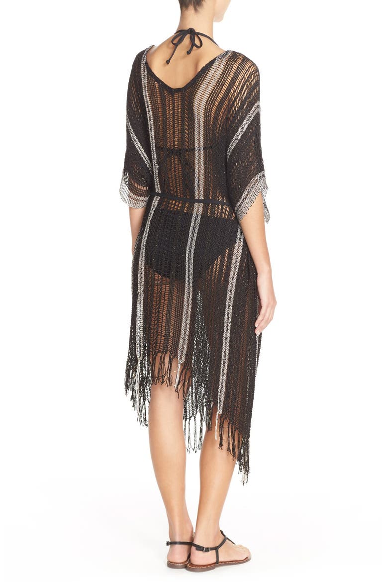 Crochet Cover-Up, Alternate, color, BLACK
