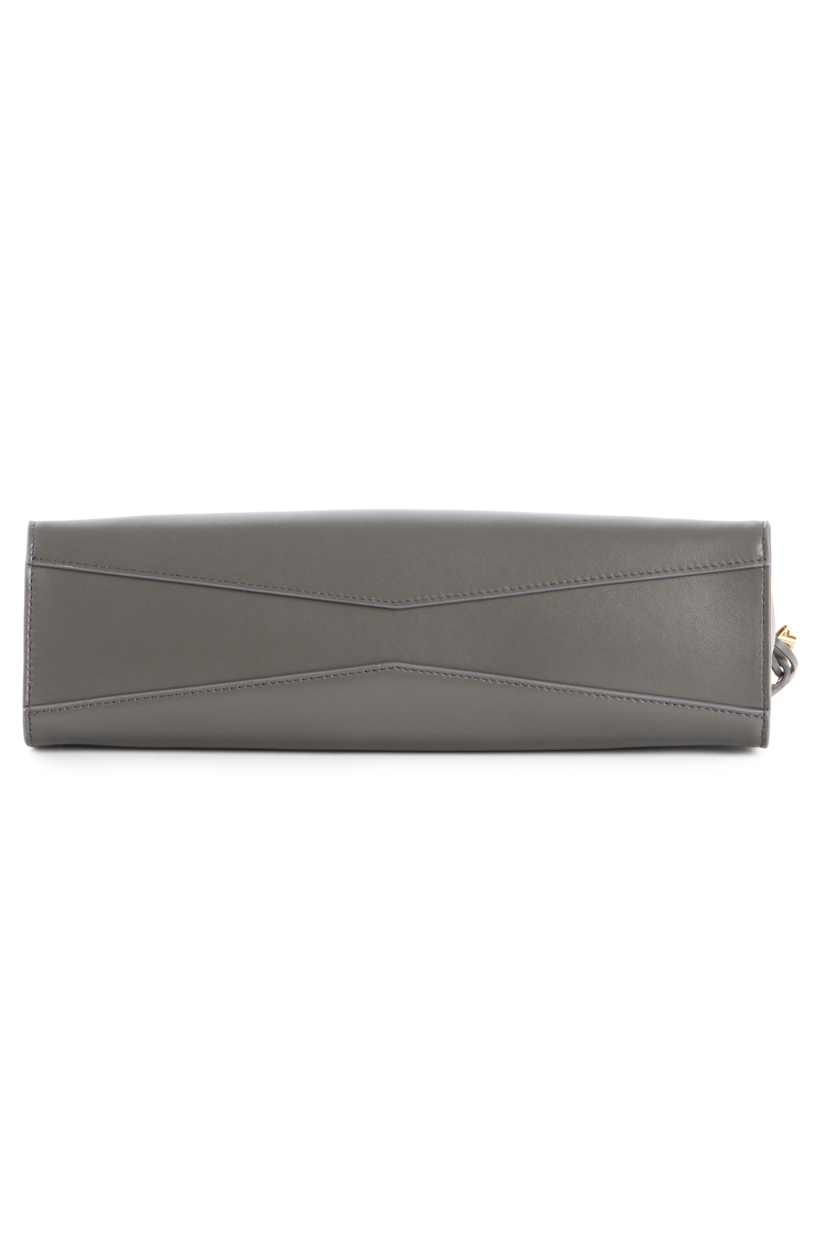 Medium Le Click East/West Leather Shoulder Bag, Alternate, color, ACIER