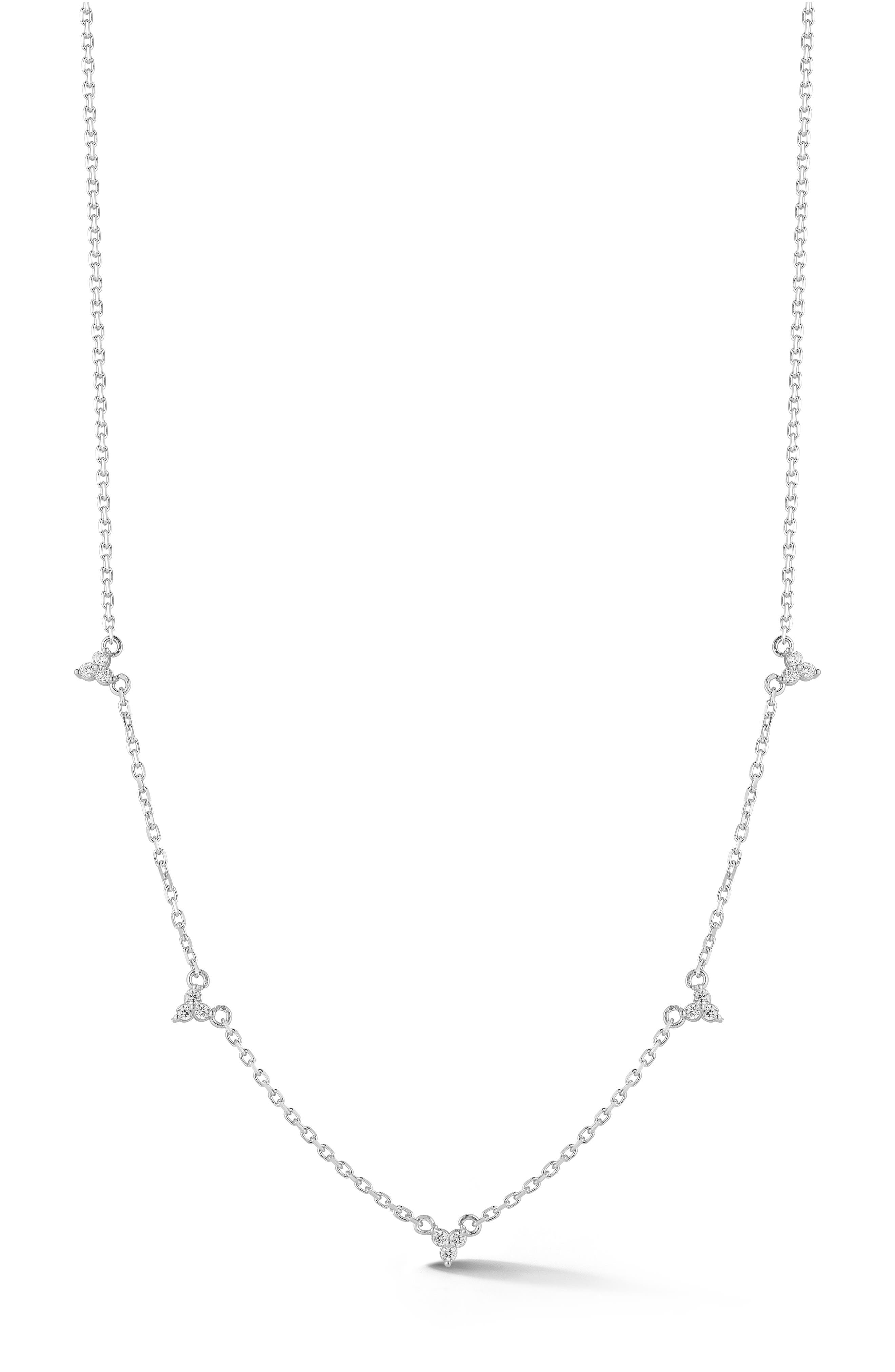 GLAZE JEWELRY Cubic Zirconia Station Chain Necklace