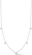 GLAZE JEWELRY Cubic Zirconia Station Chain Necklace