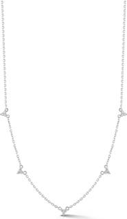 GLAZE JEWELRY Cubic Zirconia Station Chain Necklace