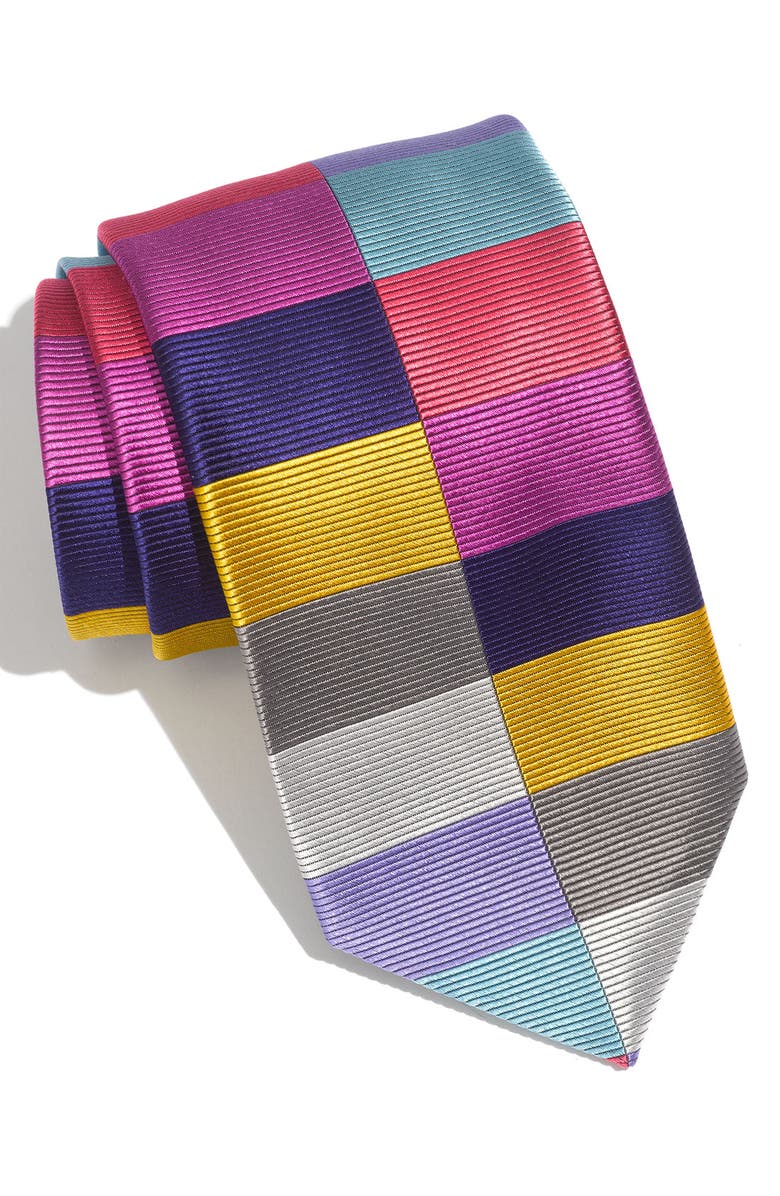 Duchamp 'Split Harlequin' Woven Silk Tie, Main, color, 