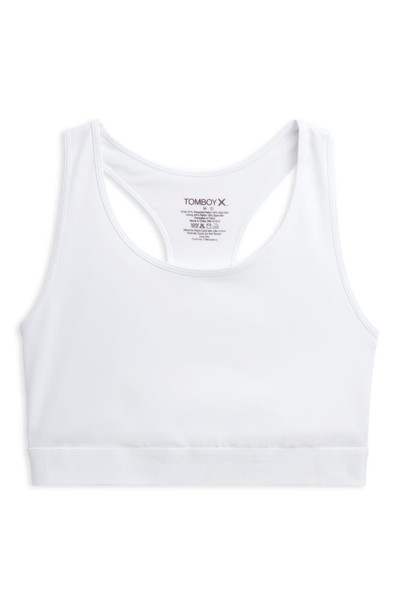 TomboyX Racerback Compression Top, Main, color, White