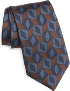 Jack Victor Nielsen Geometric Print Silk Tie
