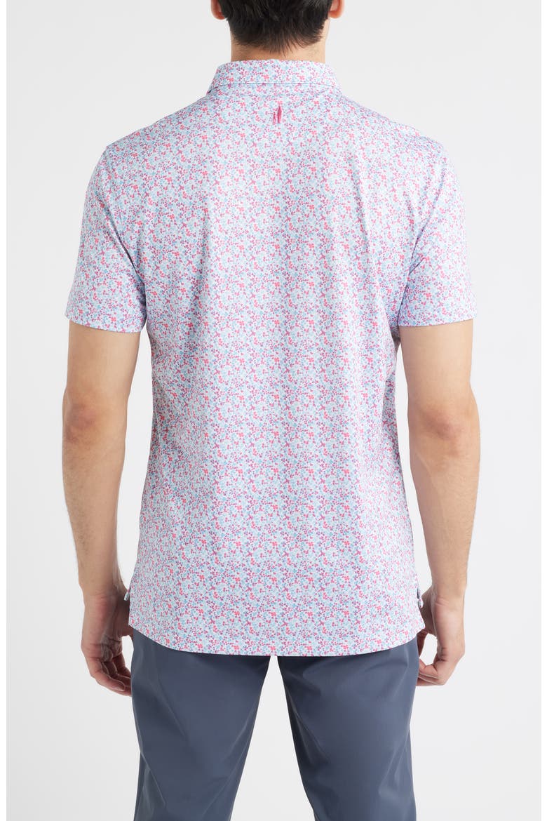 Charmer Floral Performance Jersey Polo, Alternate, color, PUNCH