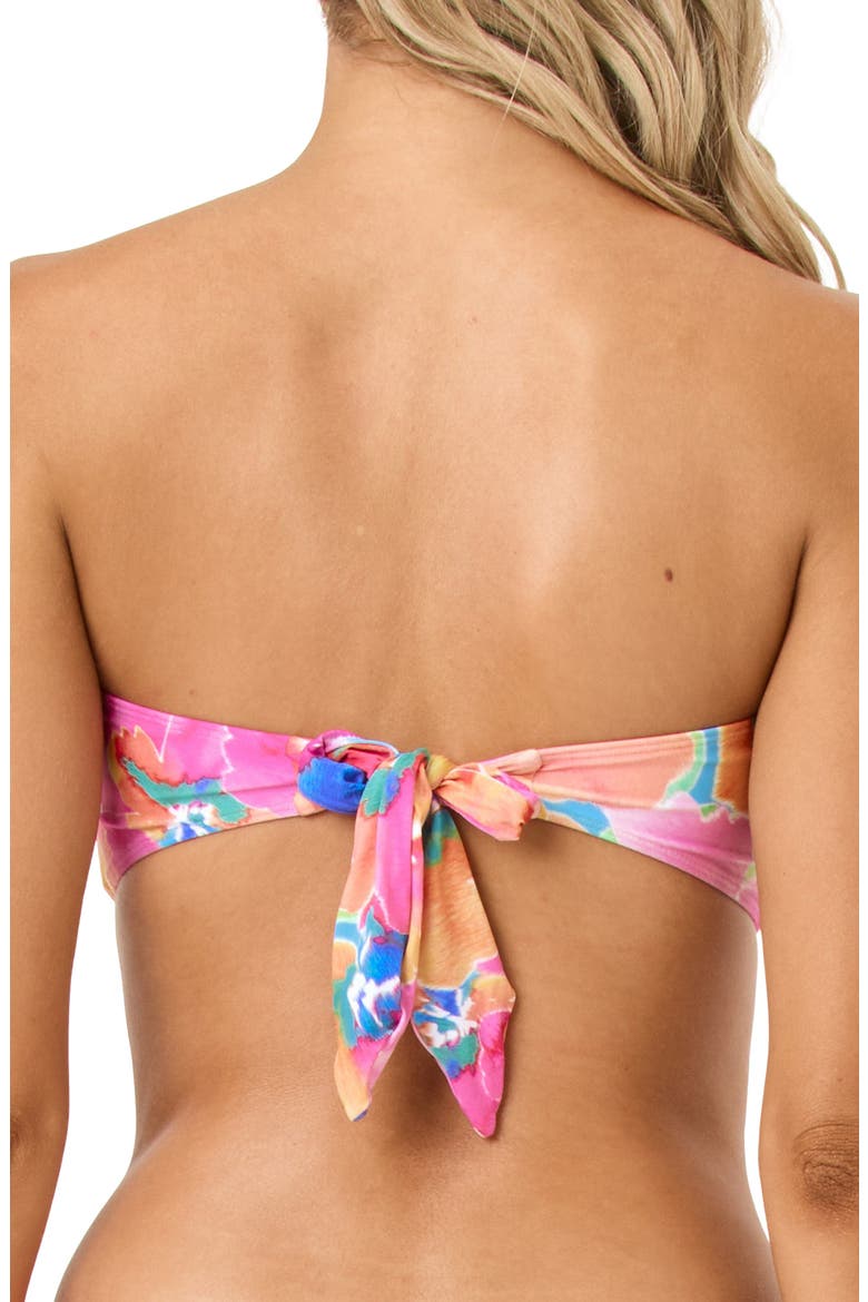 Jasper Bandeau Bikini Top, Alternate, color, FLOWER PLAY