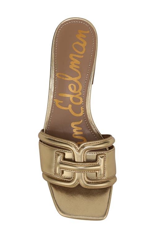 Sam Edelman Waylon Slide Sandal In Amber Gold