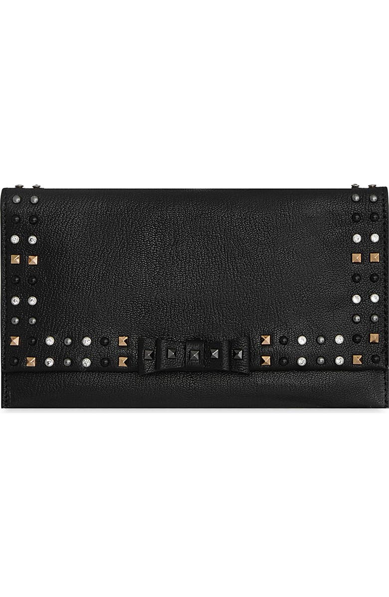 Rebecca Minkoff Bowie Stud Leather Clutch, Main, color,