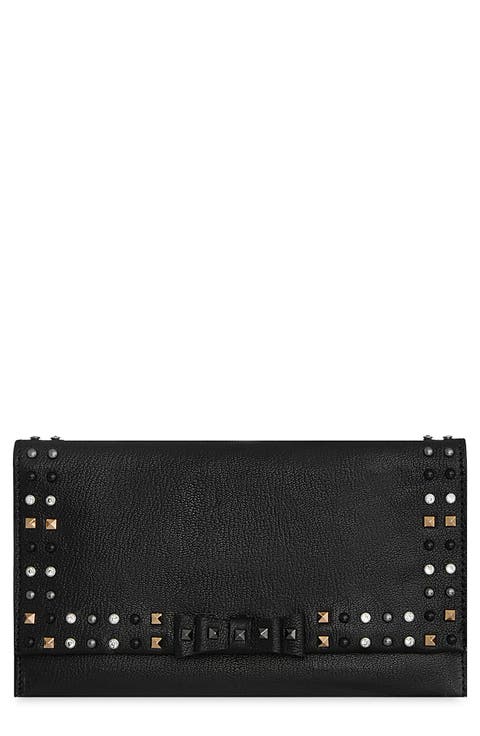 Bowie Stud Leather Clutch