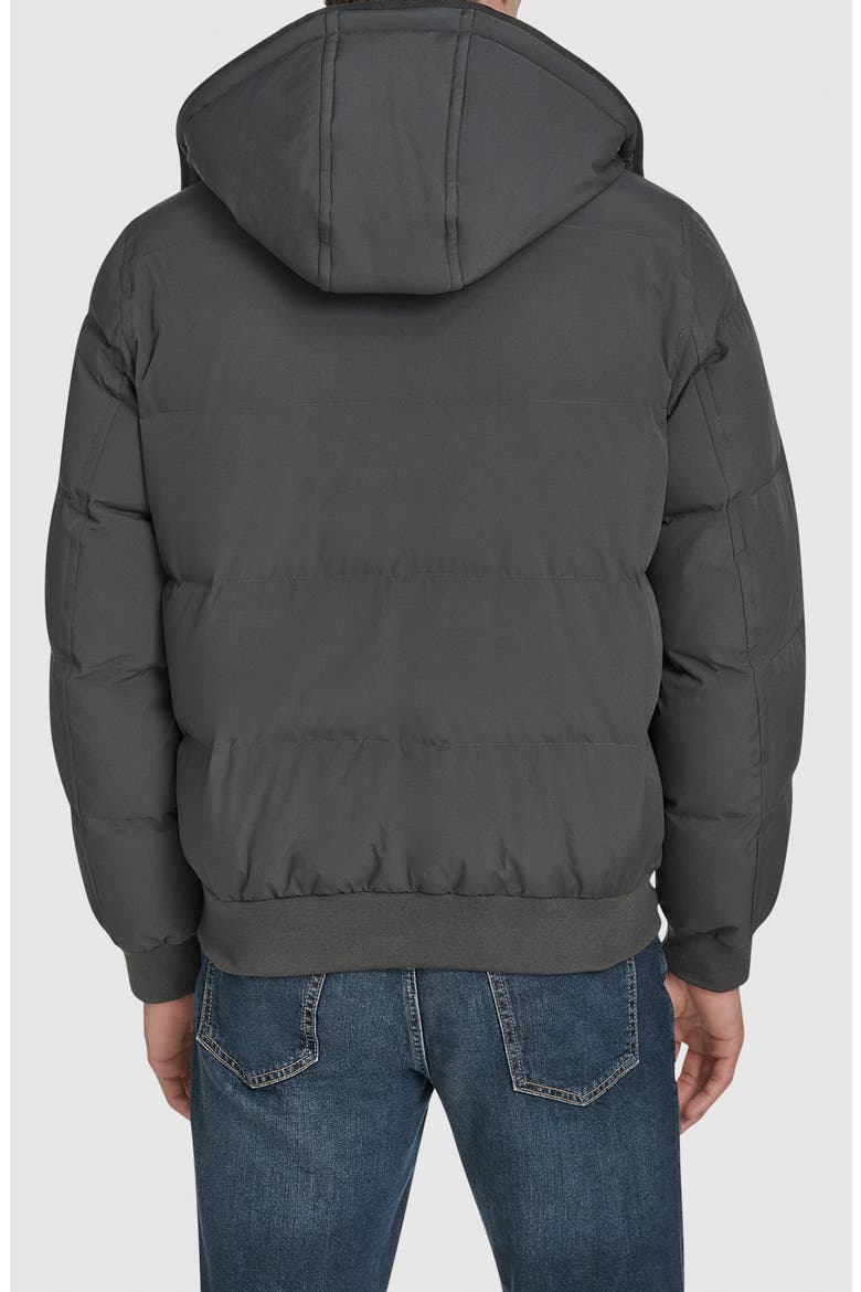 Langham Water Resistant Hooded Puffer Bomber Jacket, Alternate, color, CHARCOAL