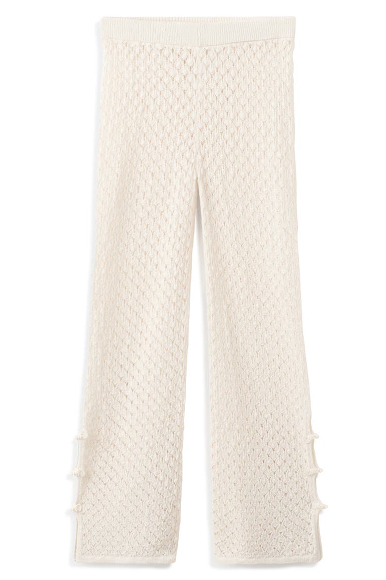 Openwork Knit Pants, Alternate, color, ECRU
