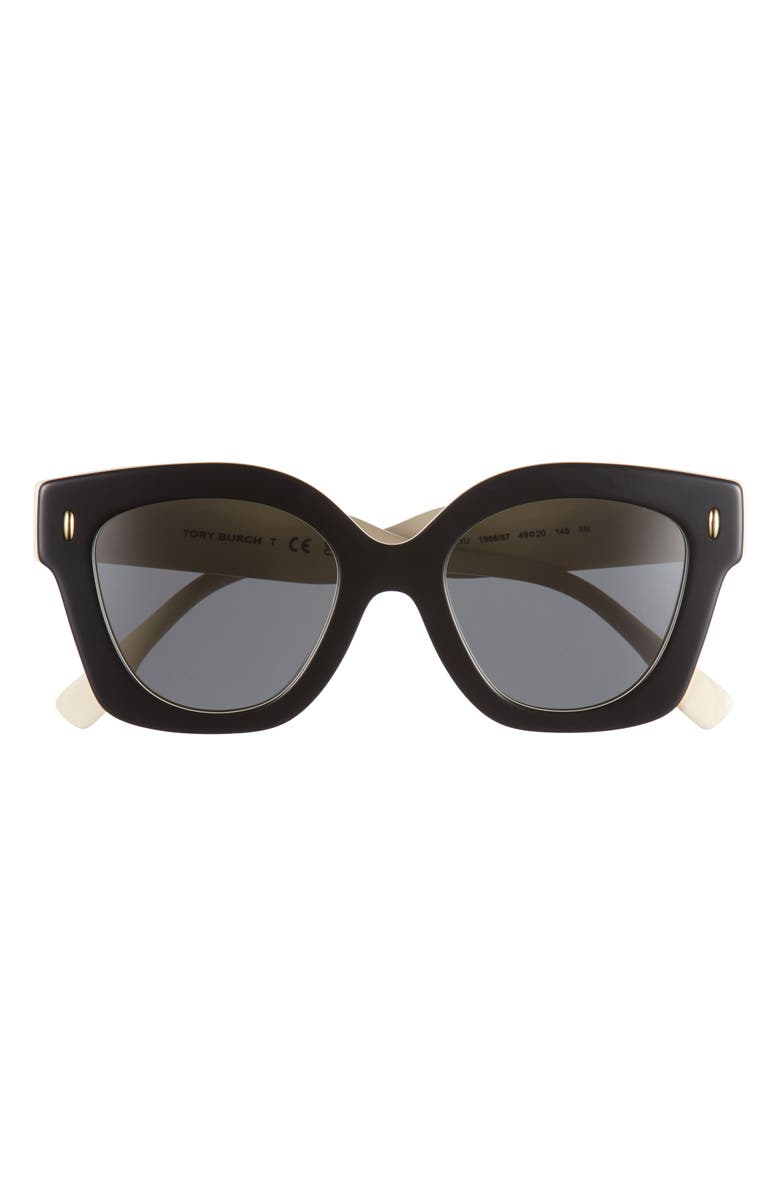 Tory Burch 49mm Irregular Cat Eye Sunglasses, Main, color,