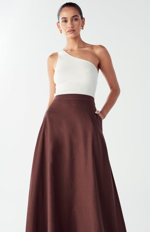 Willa Isla Maxi Skirt In Brown