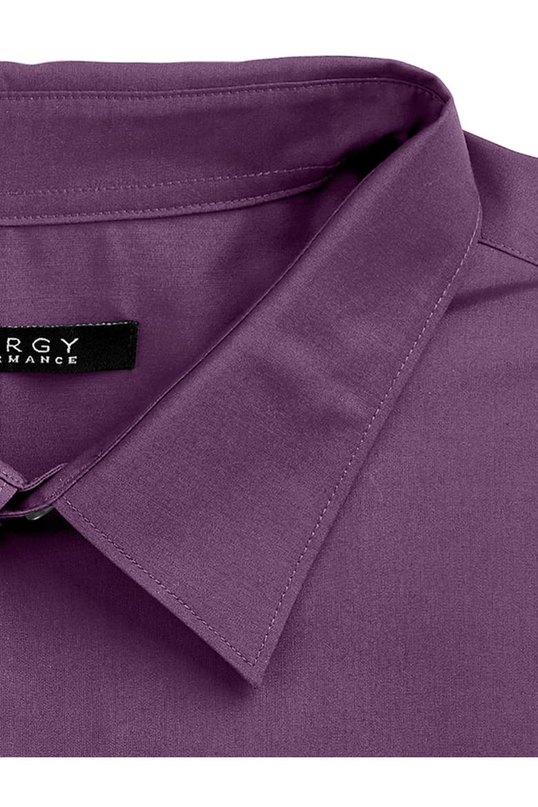 Big & Tall Performance Solid Dress Shirt, Alternate, color, ITALIAN PLUM