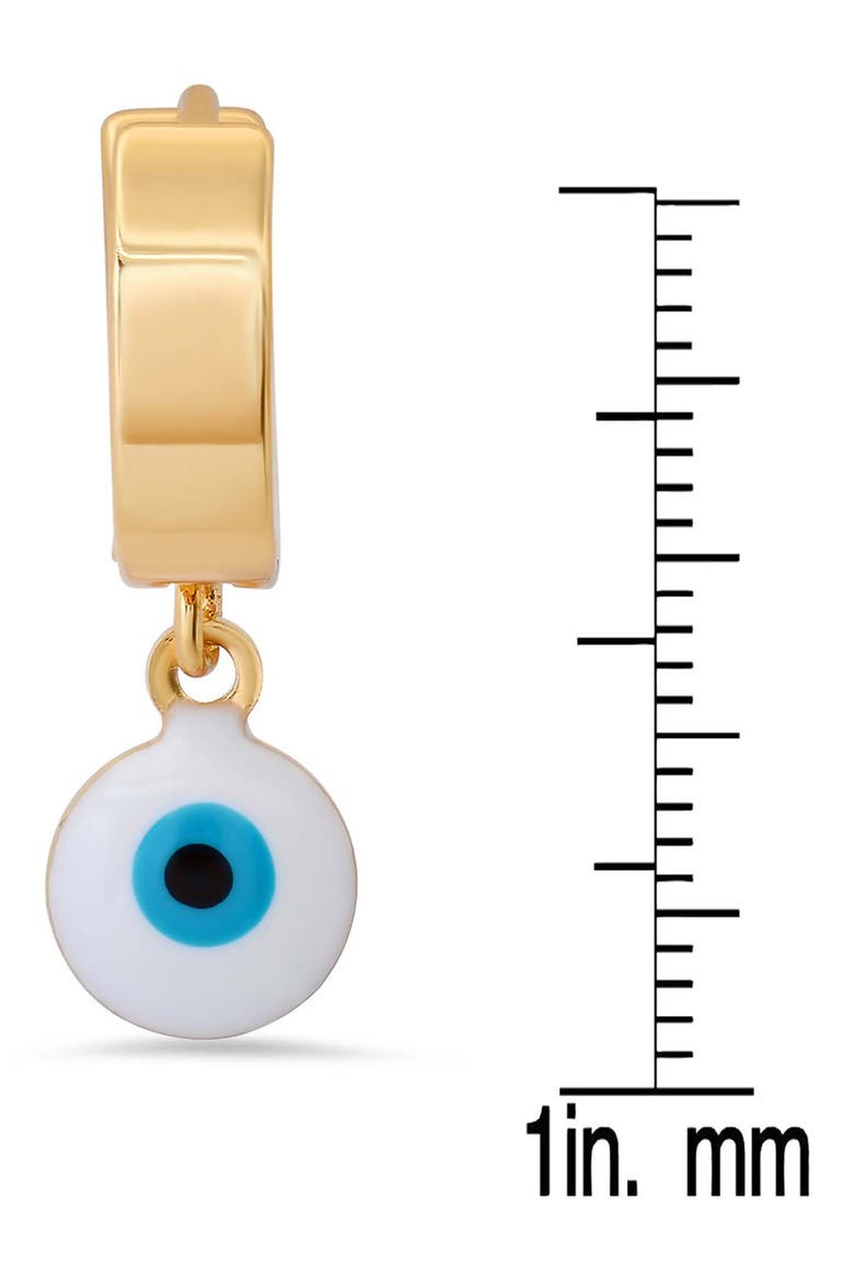 Enamel Evil Eye Drop Earrings, Alternate, color, GOLD