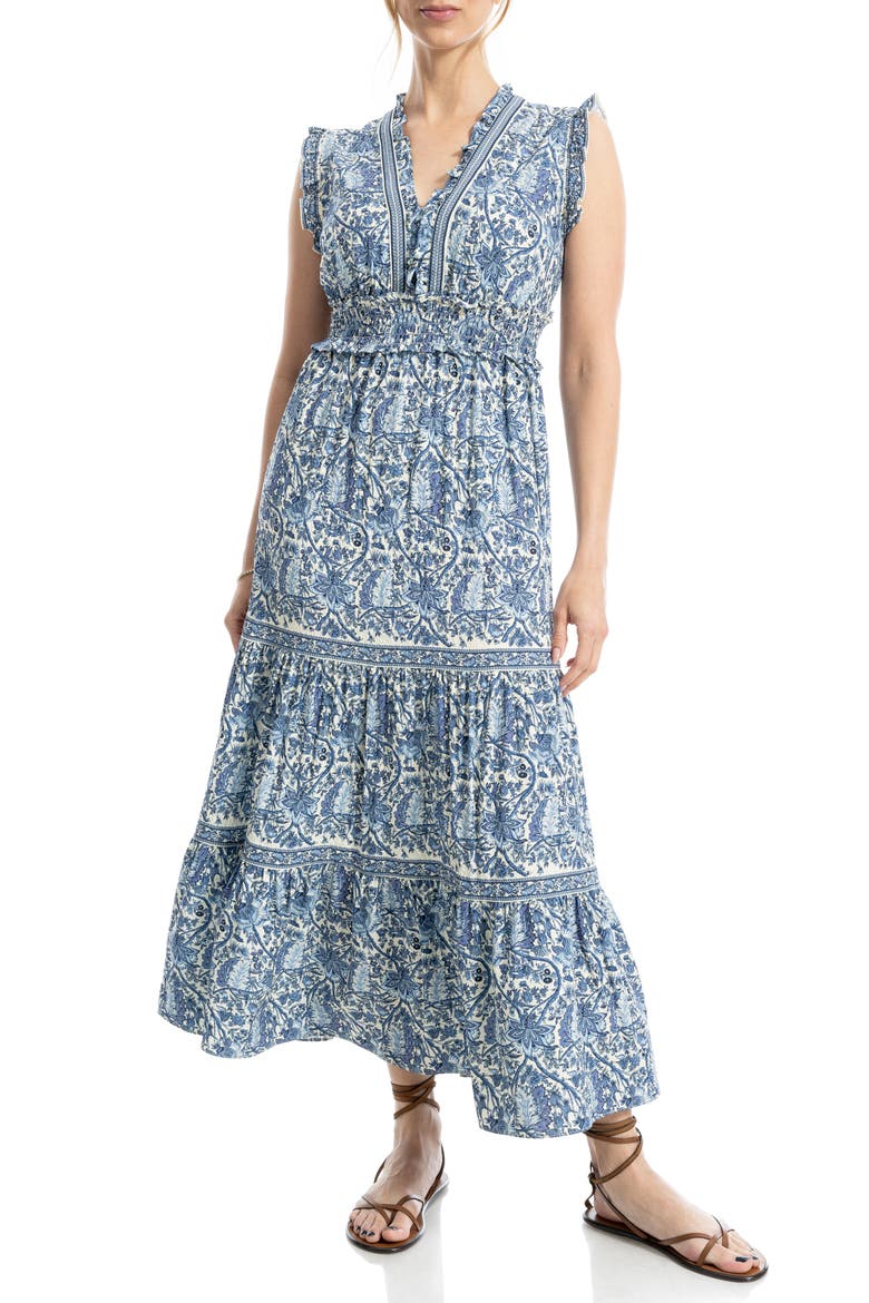 Smocked Fit & Flare Maxi Dress video