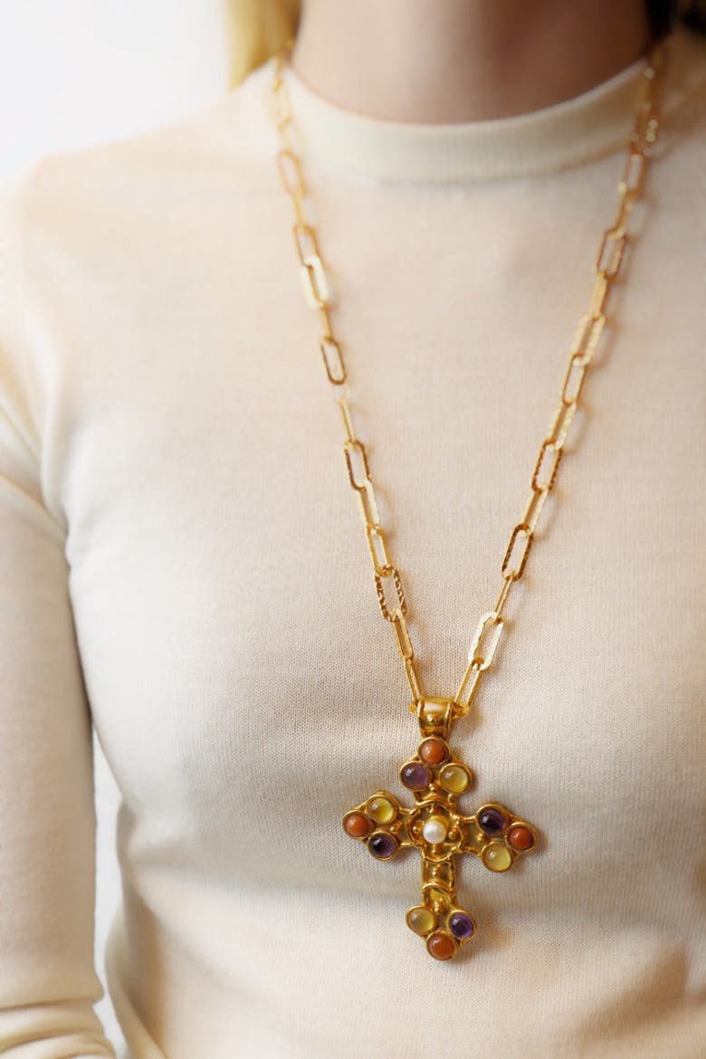 Croix Necklace, Alternate, color, MULTI