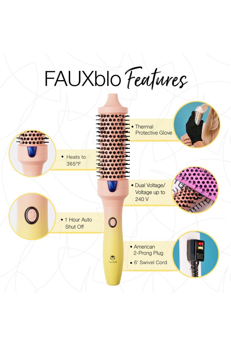FAUXblo Thermal Blowout Brush, Alternate, color, Pink Lemondar