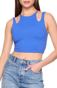 Susana Monaco Cutout Double Strap Crop Tank
