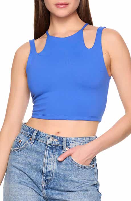 Susana Monaco Cutout Double Strap Crop Tank