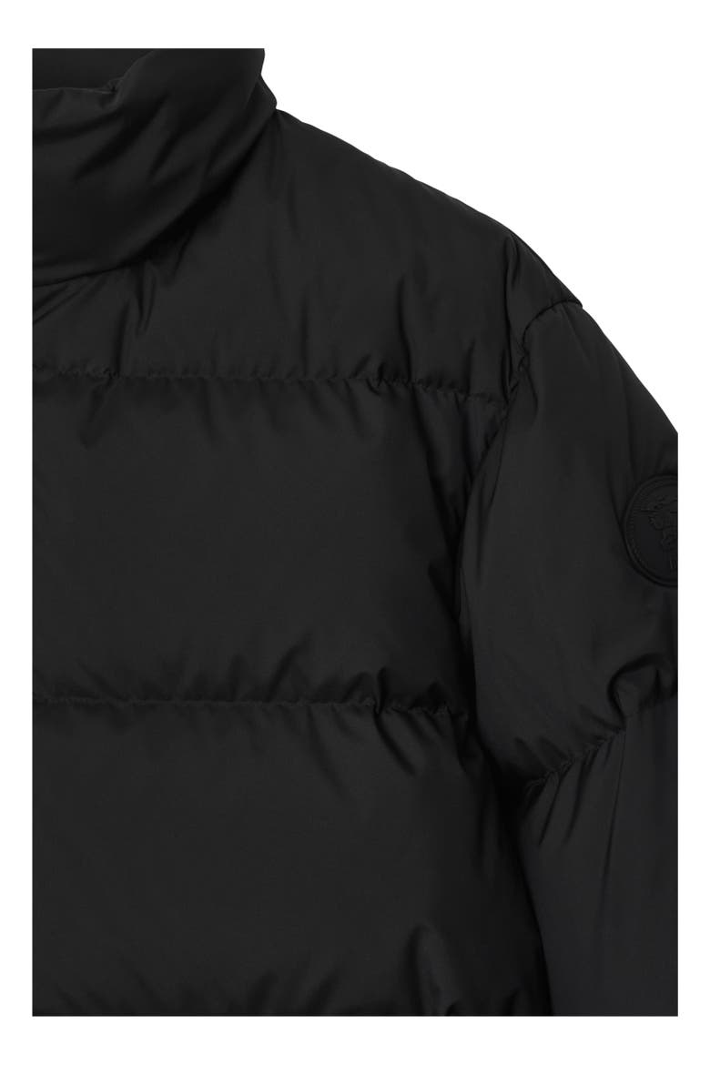 Checker-tape Snowdon Puffer Jacket, Alternate, color, Black