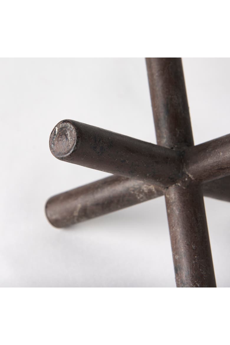 Astericks Metal Decor Object, Alternate, color, Brown