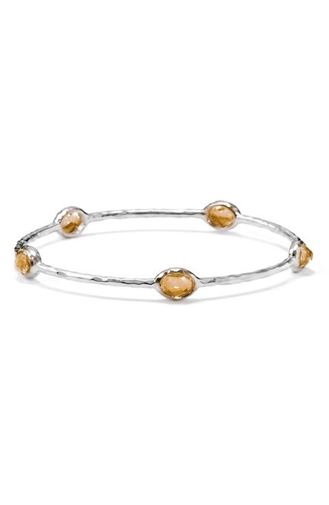 Rock Candy Citrine Station Bangle