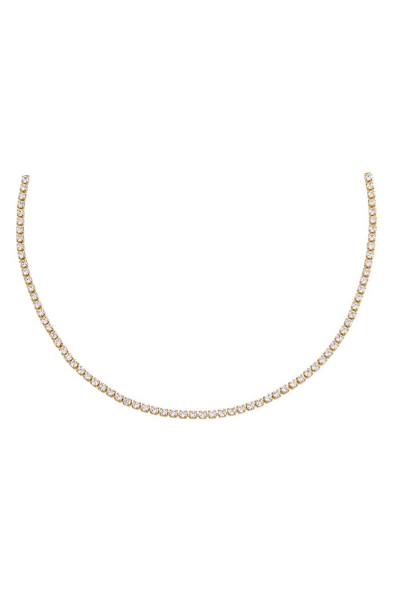 Thin Tennis Choker, Main, color, Gold