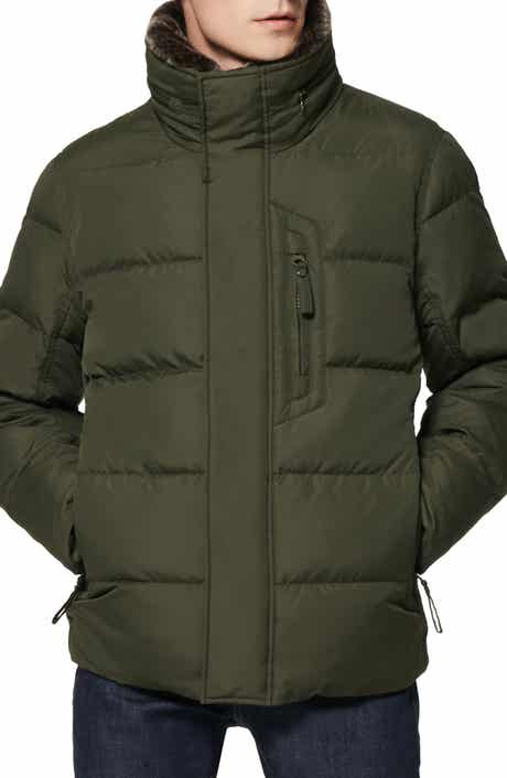 Marc New York Horizon Down & Feather Coat with Faux Fur Collar