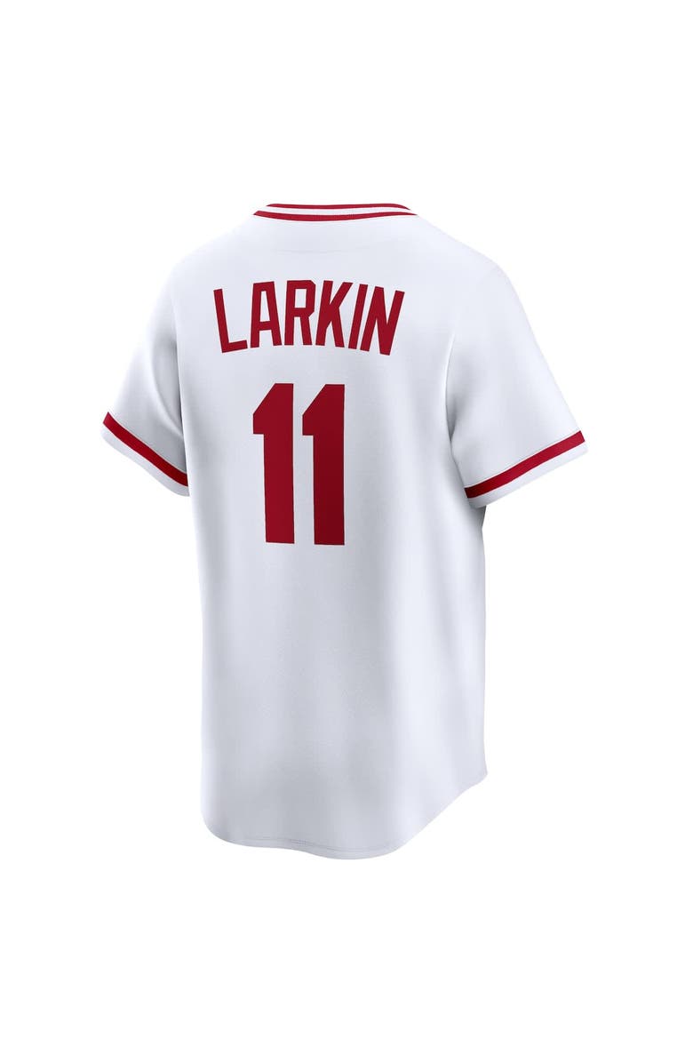 Nike Men's Nike Barry Larkin White Cincinnati Reds Throwback Cooperstown Collection Limited Jersey, Alternate, color, White
