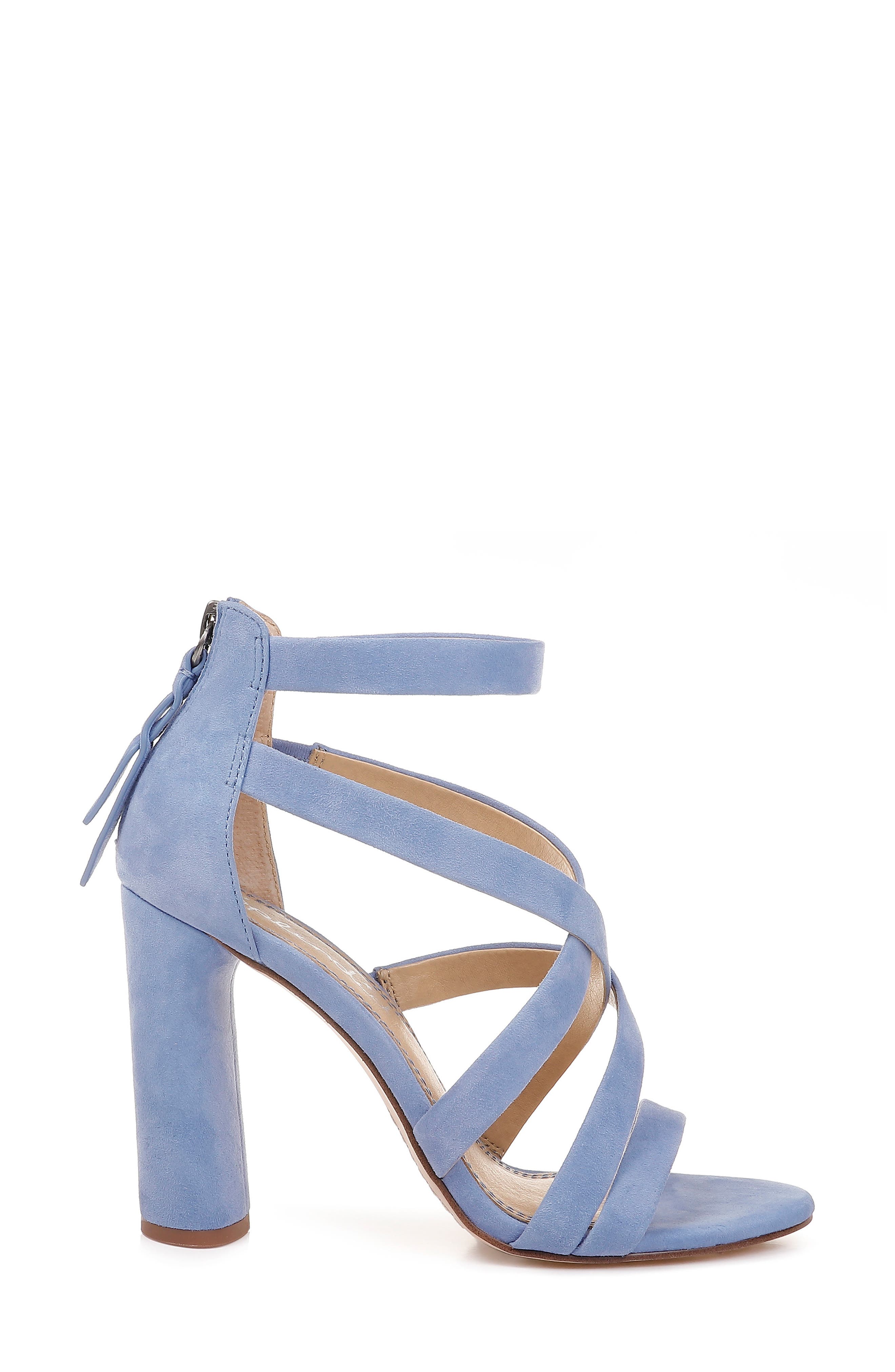 Stuart Block Heel Sandal, Alternate, color, PERIWINKLE SUEDE