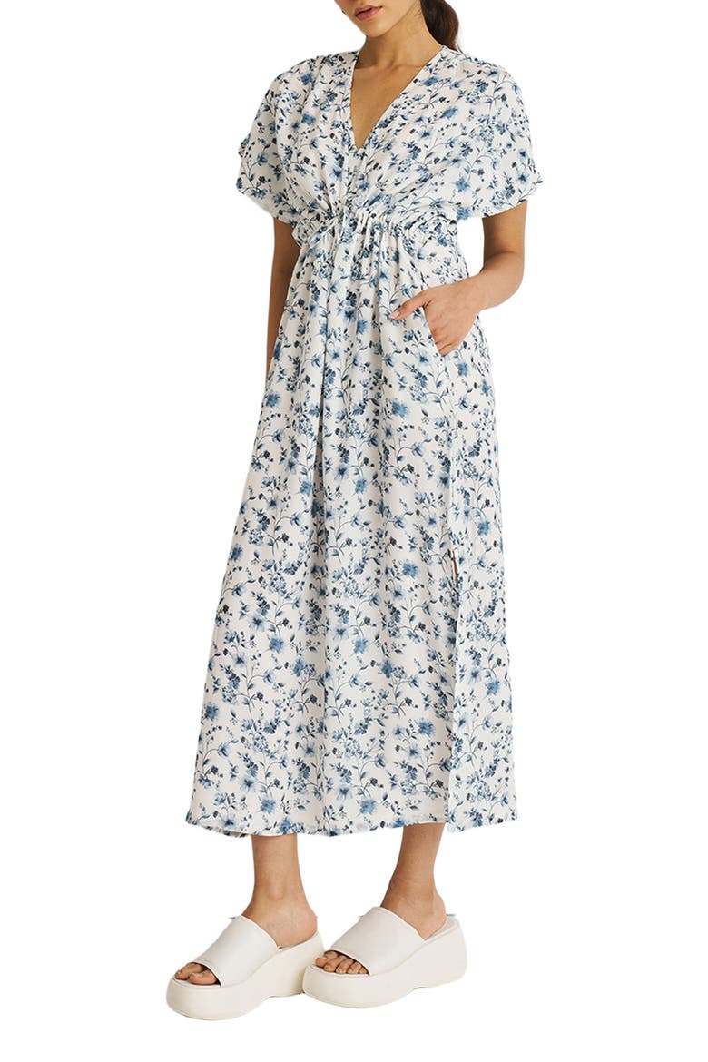 Gathered Maxi Dress, Main, color, Wisteria whimsy