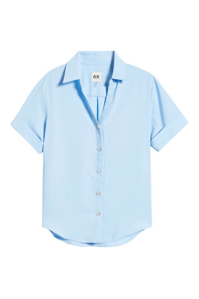 Crepe Shirt, Alternate, color, LAKESHORE