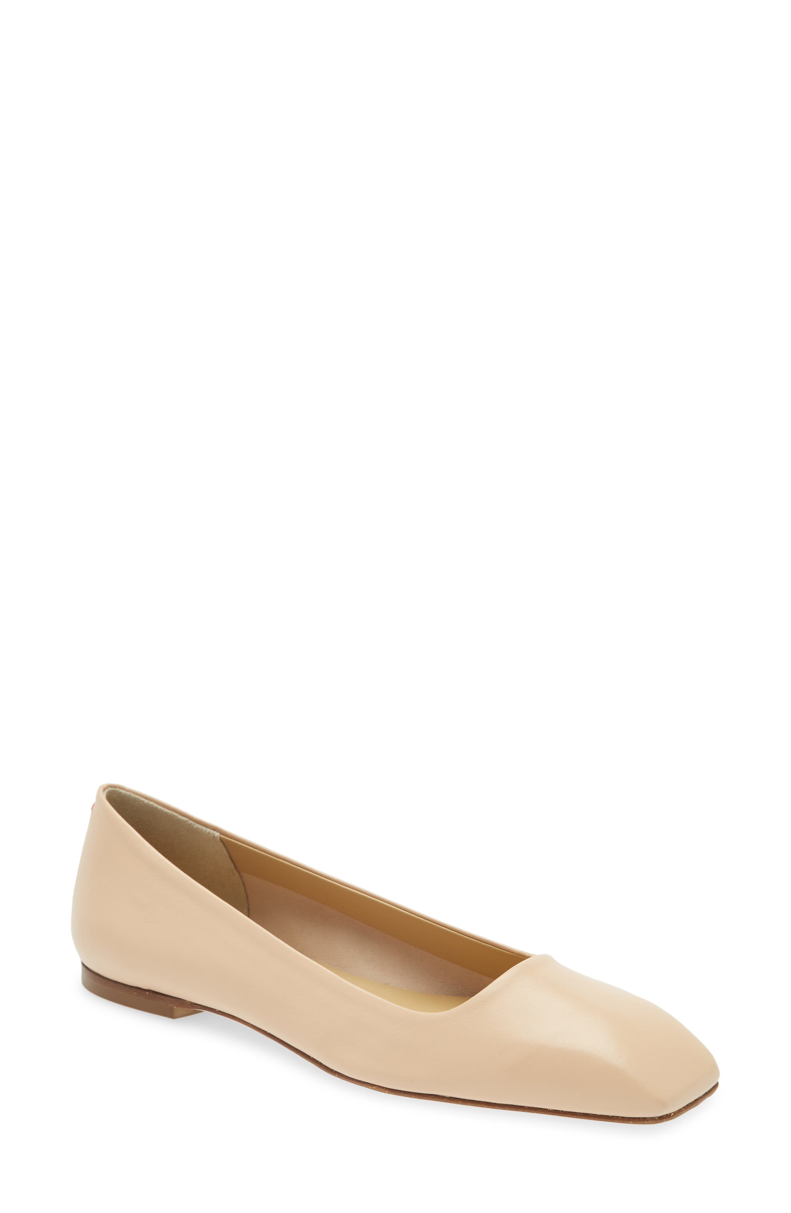 aeyde Ida Square Toe Flat, Main, color, 